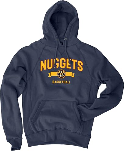 Denver Nuggets NBA Officially Licensed Hooded Sweatshirt Sanded Fleece Team Color, Large