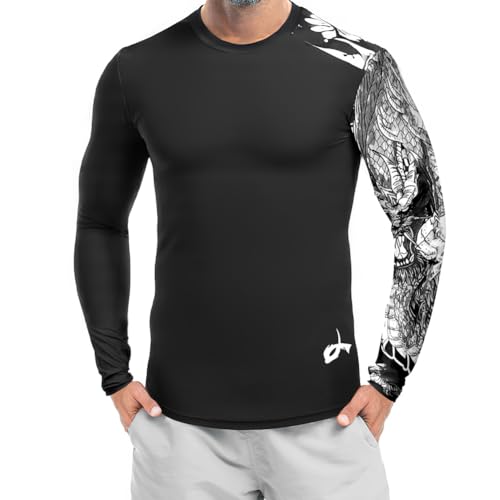 AYBUY Men UPF 50+ Long Sleeve Rash Guard, Mens Swimming Shirt UV, Slim-Fit Long-Sleeve, Quick-Dry, Breathable, Suitable for Spring and Summer Travel, Beach, Camping, Cycling, Mountaineering, M AYBUY Men UPF 50+ Long Sleeve Rash Guard, Mens Swimming Shirt UV, Slim-Fit Long-Sleeve, Quick-Dry, Breathable, Suitable for Spring and Summer Travel, Beach, Camping, Cycling, Mountaineering, M