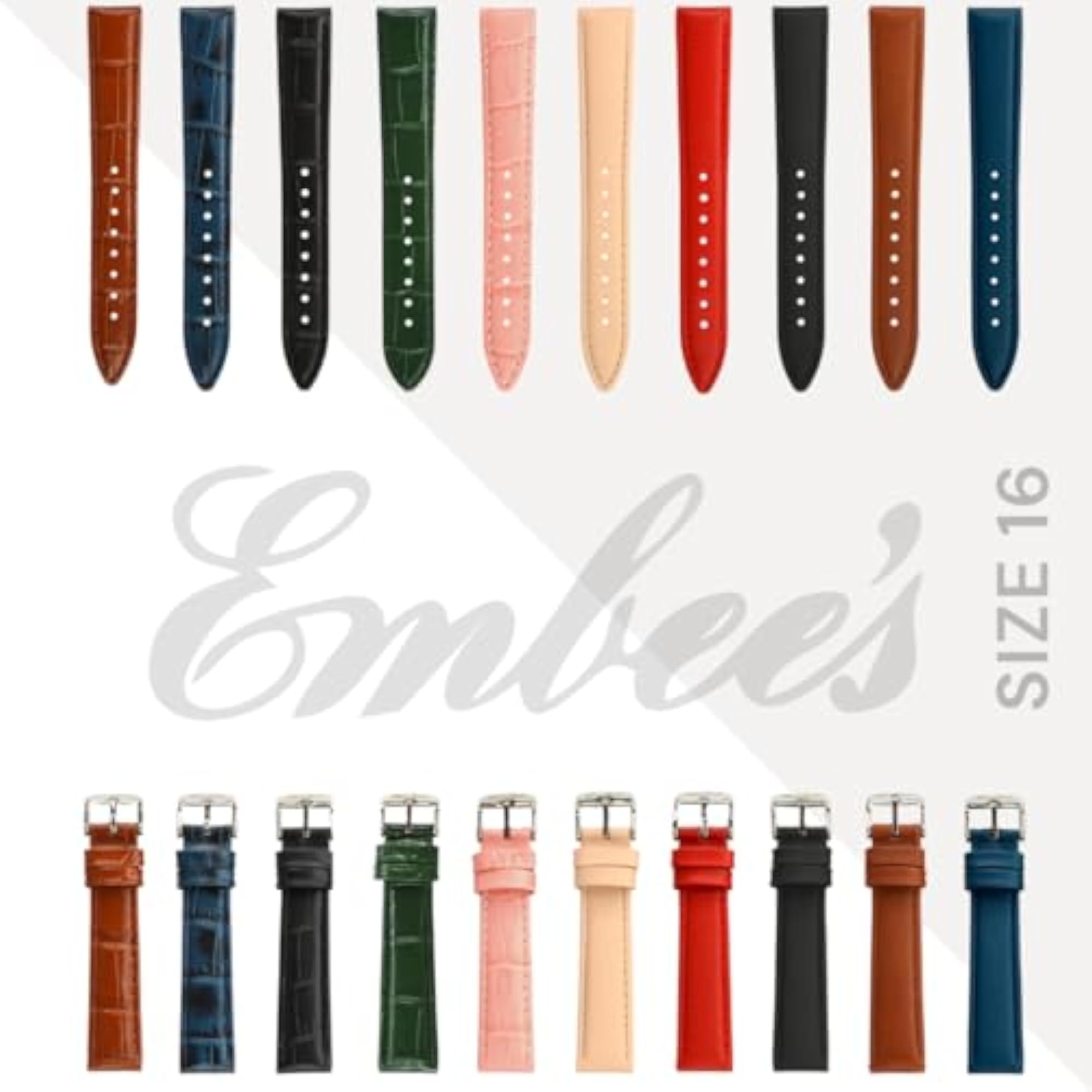 Genuine Leather Watch Strap with SS Buckle