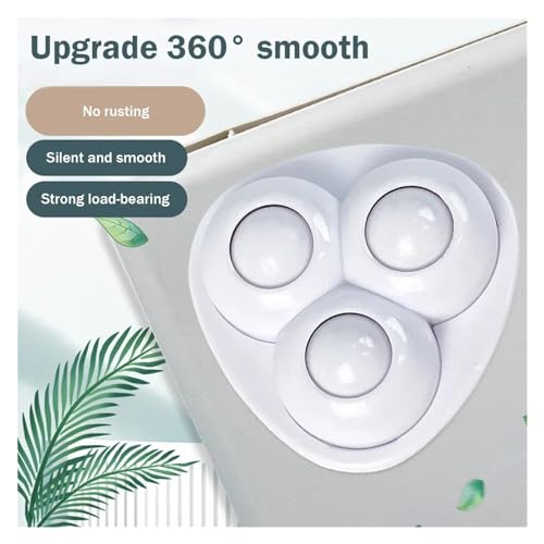 Ruedas giratorias autoadhesivas de 360° para cajas de almacenamiento, 4 piezas de 37x37mm en blanco 4
