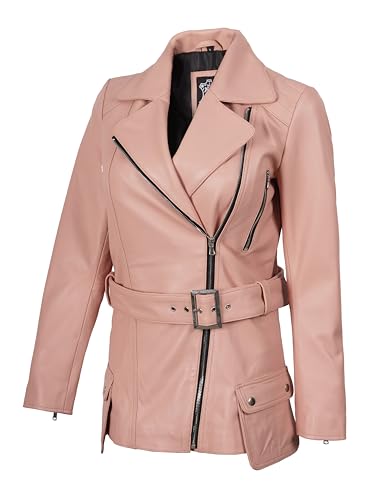 Image of Blingsoul Womens Real Leather Jacket - Asymmetrical Leather Jackets for Women