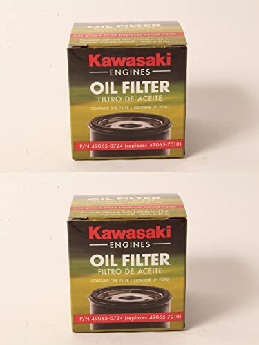 Kawasaki (Pack of 2) 49065-0724 Oil Filter Fits 49065-7010 OEM