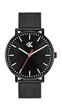 Calvin Klein Orologio con Movimento al Quarzo a Tre Lancette Nero Collezione CK REAL con Cinturino in Acciaio Inossidabile Nero - 25200550