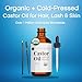 Kate Blanc Cosmetics Castor Oil Organic for Hair, Lashes, Face (2oz), 100% Pure, Cold Pressed, Hexane Free Hair Oil. Lash Serum for Thicker-Looking Eyelashes & Eyebrows
