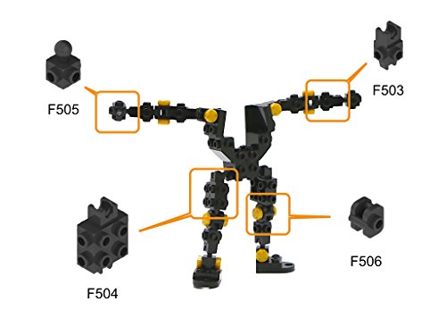 Mybuild Bricks Creative Building Blocks Build Mech Pivot Joint 20 Pieces Elbow And Knee F506 #TOP3