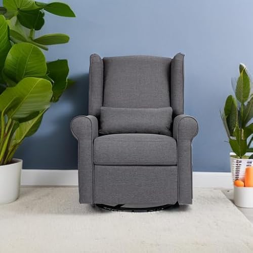 image for DaVinci Hayden Recliner and Swivel Glider in Shadow Grey, Greenguard G