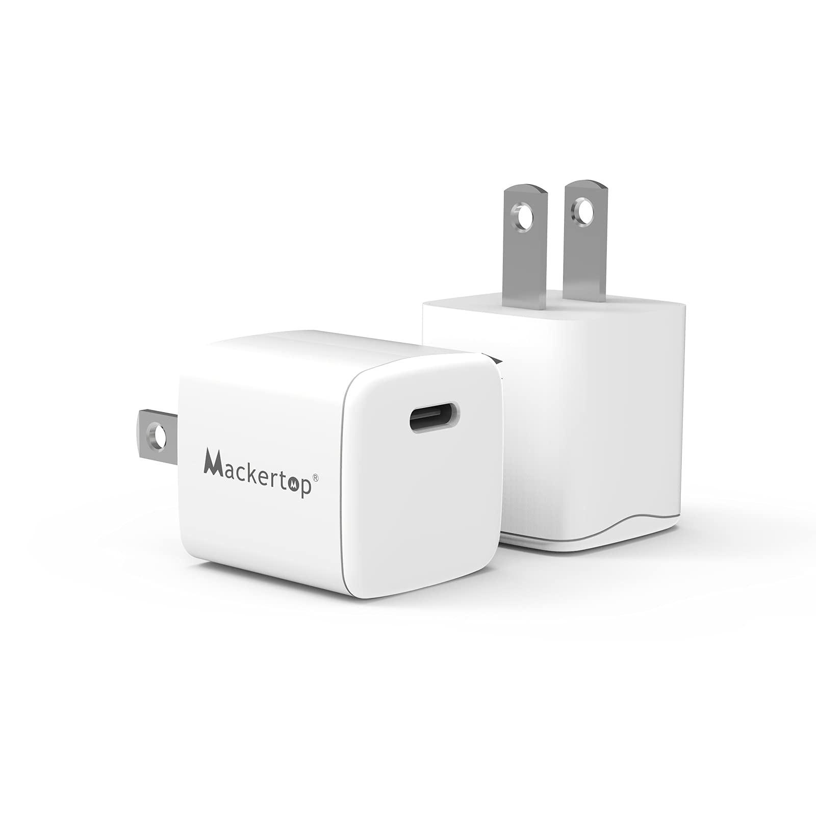 Mackertop USB C Charger Block, 2-Pack 20W PD USB Wall Charger Fast Charging Block for iPhone 13/13 Pro/12 Pro Max/11, iPad Pro, Galaxy, Pixel, Switch, AirPods and other Type C Android Devices