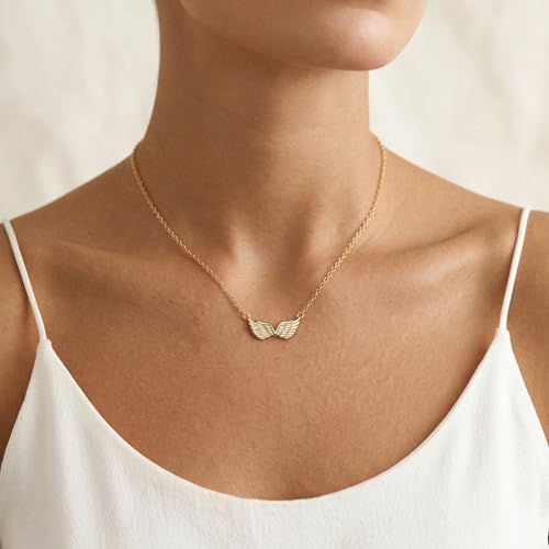 Image of Gold Silver Necklace for Women, Dainty Cubic Zirconia Pendant