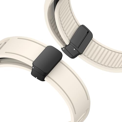 Image of ACM Watch Strap Silicone Belt Magnetic Clasp 22mm compatible with Universal 22mm Size Replacement Strap Smartwatch Band