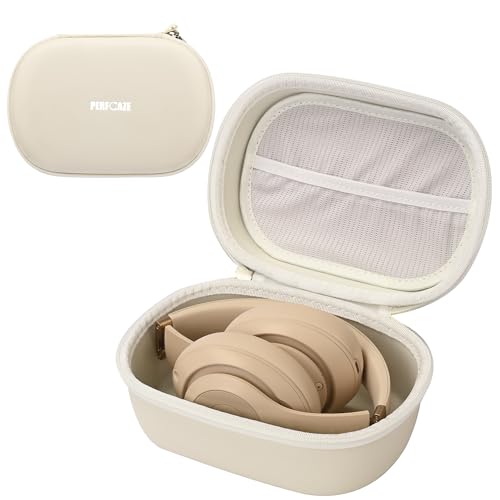 Portable Headphone Case for Beats Solo 4/3 Studio Pro / 3 Over Ear Headphone Storage Case with Cable Pocket Detachable Strap for Travel