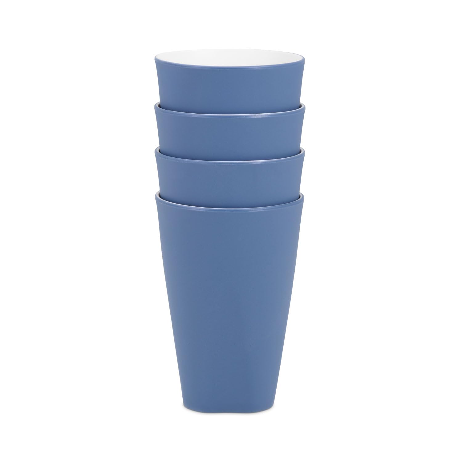 Blue Pool Dinnerware Set, Durable Lightweight, Dinner Plates, Side Plates, Bowls, Tumblers, Ideal for Indoor/Outdoor Dining, Microwave/Dishwasher Safe (4, Tumblers)