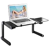 ★Increíble diseño: Gira 360 ​​grados y asegúrelo en varios ángulos. Trabaje en su computador portátil en la comodidad de su cama con nuestro exclusivo soporte portátil plegable. Este soporte portátil es totalmente ajustable a sus necesidades para que pueda trabajar, escribir, estudiar cómodamente en su cama, sofá o en cualquier lugar.