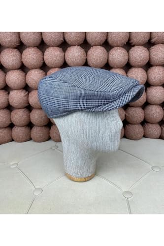 Casquette plate homme gris bleu Karnas chapeau automne taille unique - 3