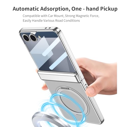 Coque Samsung Galaxy Z Flip 7 antichoc avec support magnétique violet