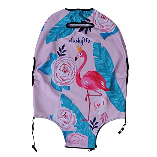 Image of LEAFOREST Spandex Elastic Water Resistant Protective Travel Suitcase Cover Fits 19-32 Inch, Flamingo, M, Modern