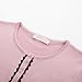 Women's Cardigan Sweater Color Block Long Sleeve Crew Neck Knit Cardigan Trendy Cropped Cardigan Shrug, Pink XL