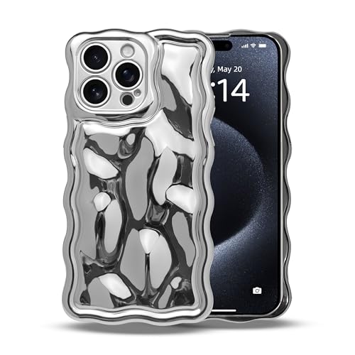 IAIYOXI iPhone 14 Pro Maxp P[X - 3D 覐΃oup^[AdCbL Ob^[ J[[ EF[ut[ \tg TPU ϏՌ Jo[ (iPhone 14 Pro Max, Vo[)