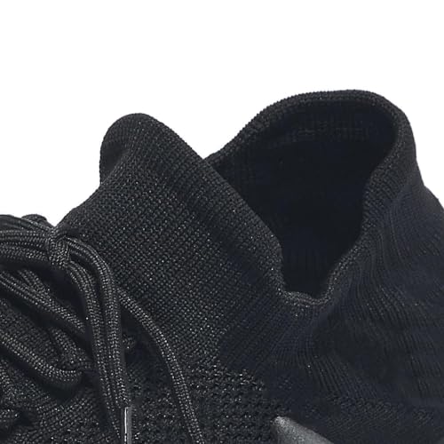 Parisex Mens Walking Sneakers Road Running Shoes Knitted Breathable Cross Trainer Shoes Individual Non-Slip 450 Gym Jojjing Shoes for Men Black4