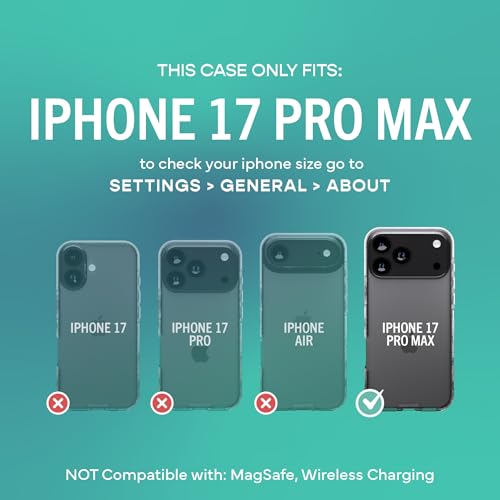 Image of Smartish iPhone 17 Pro Max Clear Case - Gripmunk [Lightweight + Protective] Anti-Yellowing Slim Case - Drop Tested Ultra Thin Grip Cover for Apple iPhone 17 Pro Max - Clearly Clear