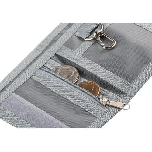 Image of Kids Wallet for Boys Girls Teens Trifold, Canvas Toddler Wallet for Boys, Cute Zipper Wallets Youth with Coin Pocket Card Holders, Novelty Wallets for Childrens Birthday Gifts, Dinosaur 02