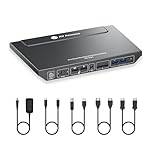 AV Access KVM Switch with Docking Station for Laptop & Desktop | 100W Charging, 4K@60Hz Dual Monitor HDMI, 3xUSB 3.0, USB-C, 1G Ethernet, EDID Support, SD, 3.5mm AUX Audio | Fast Switch 2 Computers
