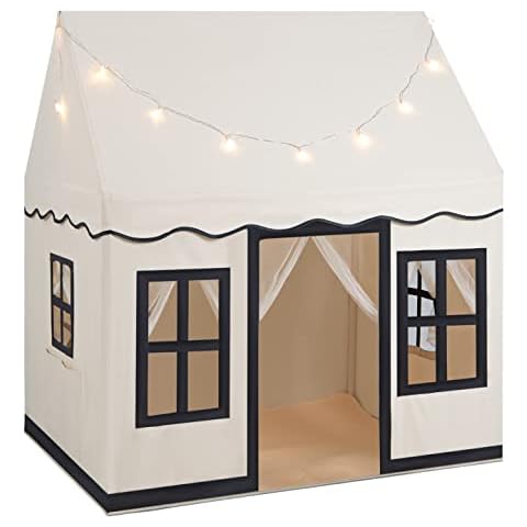 Maxmass Kids Play Tent, Large Children Playhouse with Star Lights and Non-slip Mat, Indoor & Outdoor Princess Castle Tent for Boys Girls Cover