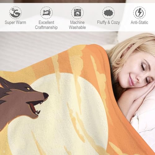 Couverture loup en flanelle moelleuse quatre saisons - 4