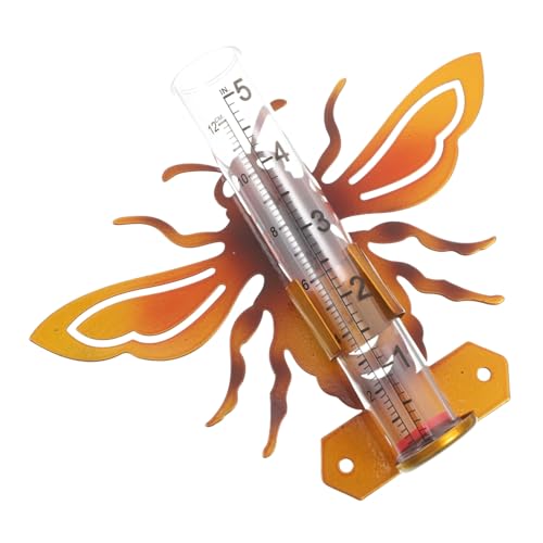 OFFSCH Vintage Iron Rain Gauge Accurate Boys and Girls Outdoor Rain Gauge with Replacement Tube for Yard Garden Decor