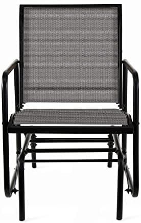 Amazon Basics Outdoor Patio Textilene Glider Chair - Black