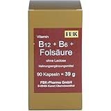 FBK B12 + B6 + Folsäure ohne Lactose Kapseln, 90 St. Kapseln