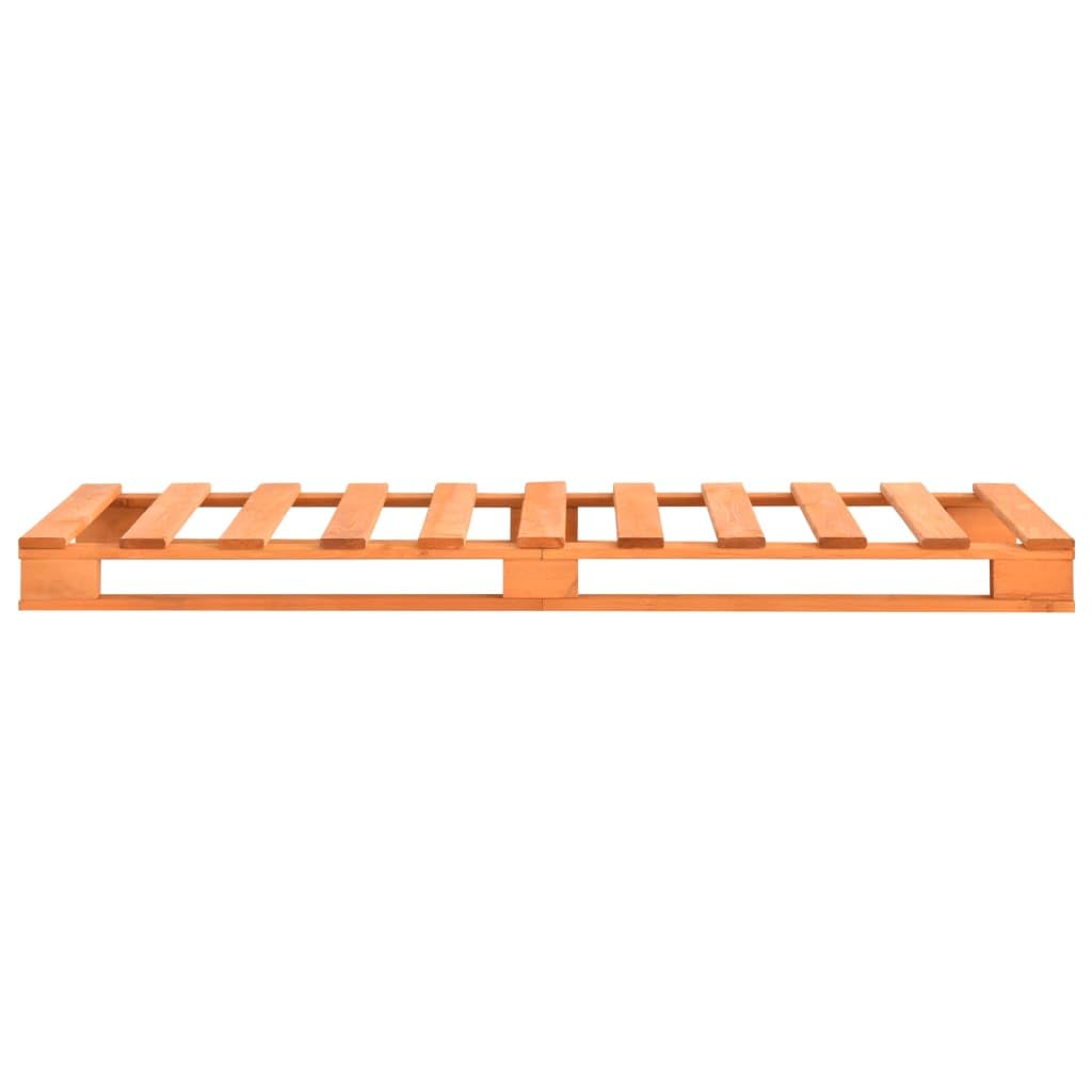 Genérico Marco de Cama palets sin colchón Madera Maciza marrón 90x200 cm,Mobiliario,Camas y Accesorios,Camas y somieres-285262