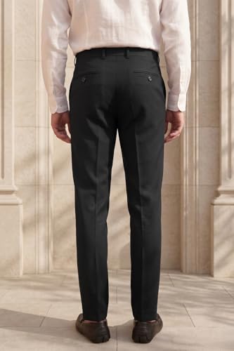 Image of Louis Philippe Men's Slim Fit Classic & Modern Styling Work Ready Textured Formal Trouser