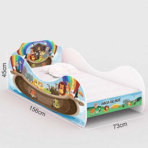 Mini Cama Infantil com Colchão D20 - Arca de Noé - RPM Móveis