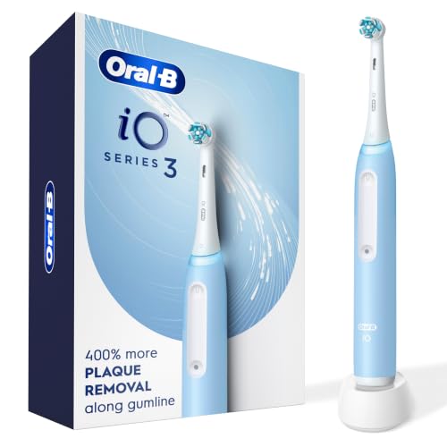 Oral-B Rechargeable Electric Toothbrush, iO3 Clean & Protect, 3 Cleaning Modes, Visual Pressure Sensor to Protect Gums, Blue - image 1