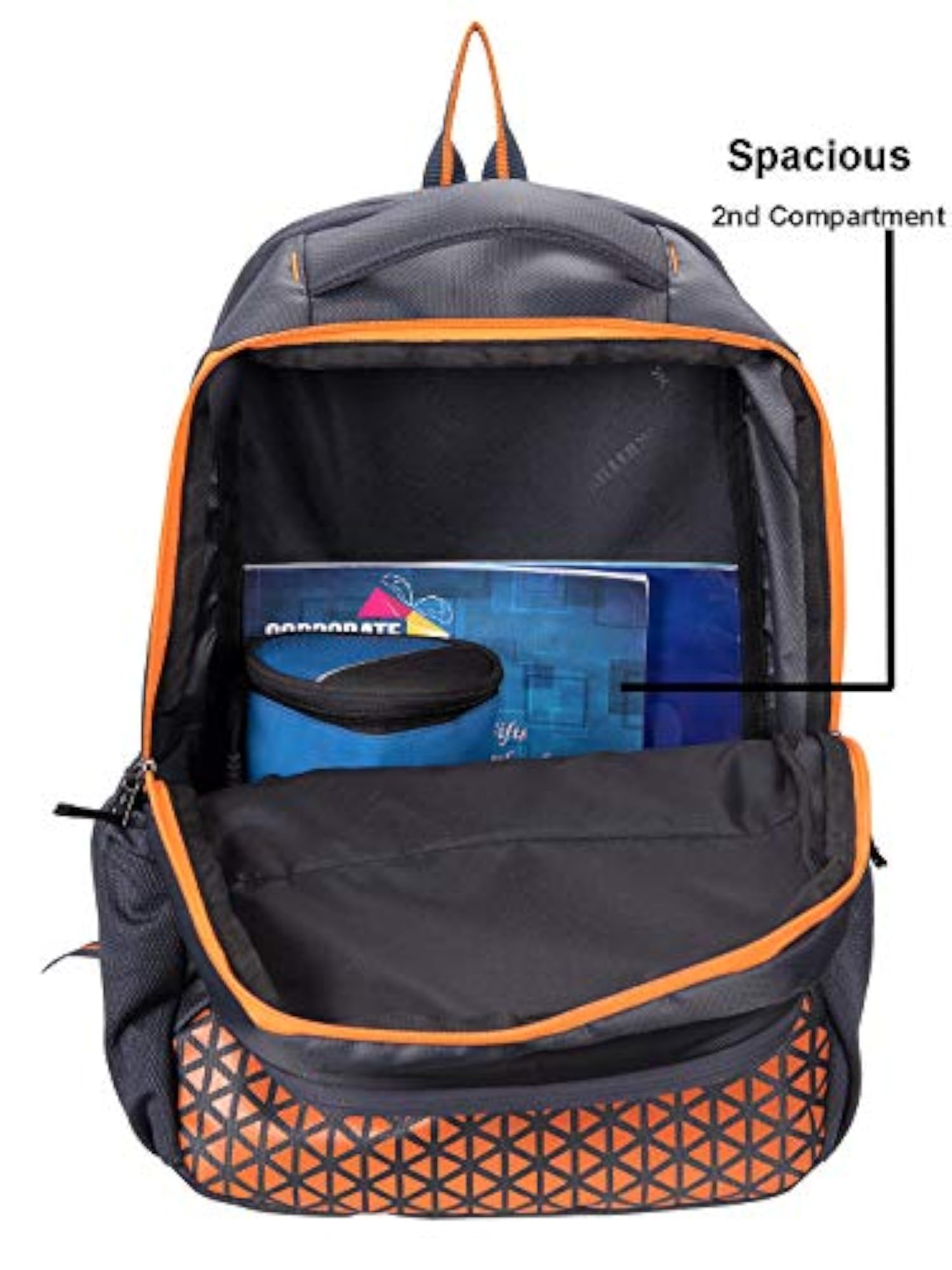 Glitters Polyester 37L Grey School Backpack Bag