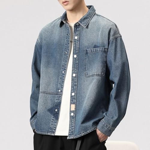 Chaqueta tipo camionero de mezclilla para hombre miniatura 4