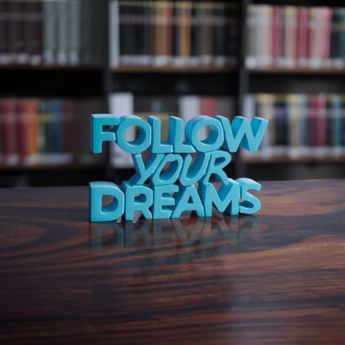 Image of NUKKAD TALES Follow Your Dreams Motivational Quote Showpiece - Home Decor (7 x 4 Inch) - Ideal for Study Table, Office Desk, or Book Shelf Decoration, Perfect Birthday Gift
