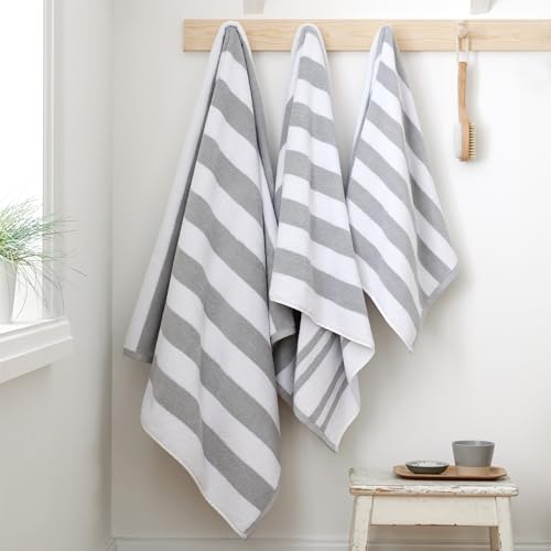 Serviettes de bain Bianca coton jacquard réversible gris 600g - 5