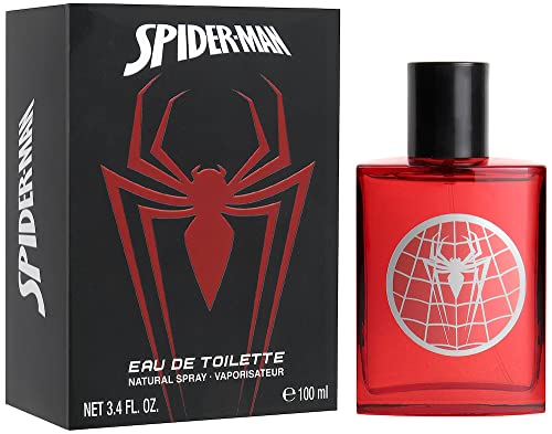Spiderman Eau de toilette enfant en flacon en verre cool (100 ml) – Cadeau Marvel pour garçon, Eau de toilette pour enfants et adultes