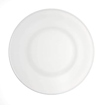 Mosser Glass Dinner Plate, Vintage Style 10", White Milk Opaque Glass