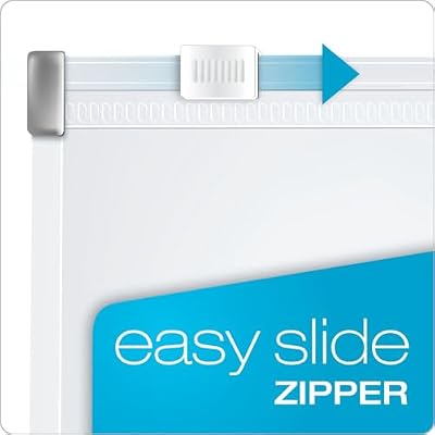Cardinal 14201 Zippered Binder Pockets, 11 x 8 1/2, Clear (Pack of 3)