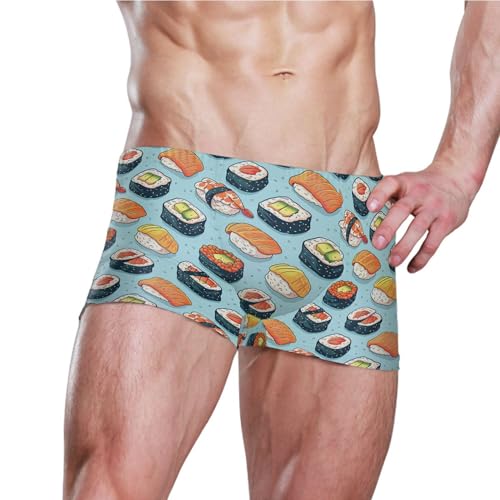 Sushi Food Mens Swim Trunk Swimwear Bathing Suit Swim Brief Square Leg Board Short S B04036943