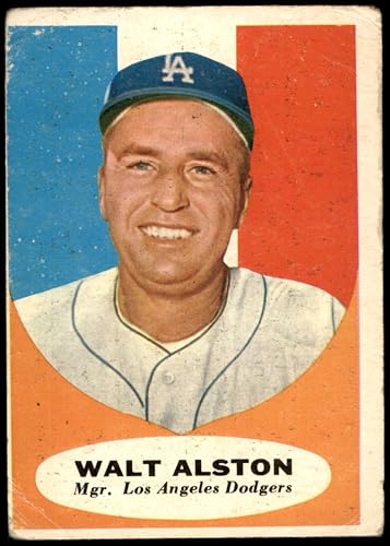 1961 Topps #136 Walter Alston Los Angeles Dodgers (Baseball Card) AUTHENTIC Dodgers