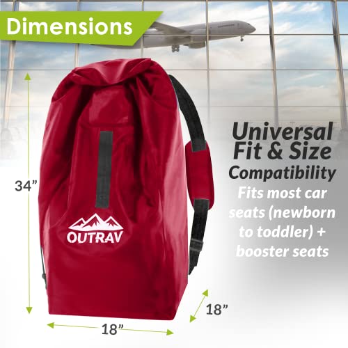 Car Seat Travel Bag With Backpack Straps – Protective Airport Approved Airplane Baggage Gate Check Luggage Storage Sack For Traveling With Booster Or Carseat – Universal 2-In-1 Carrying Jacket System #TOP4