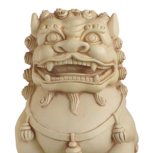 Cultural Element Asian Foo Dogs Garden Pair Statue With Stone Finish | Pair Of Two Guardian Lions | Garden Decor | Indoor Outdoor Placement | Show Piece | Feng Shui Decor #TOP5