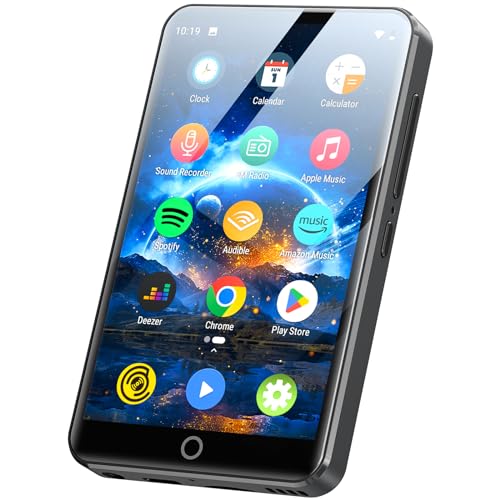 MECHEN MP3 Player with Bluetooth and WiFi Android 9.0 MP4 Player Spotify 4.0 Inch Touch Screen Audible Compatible FM Radio Amazon Music Play Store (H1 Pro)