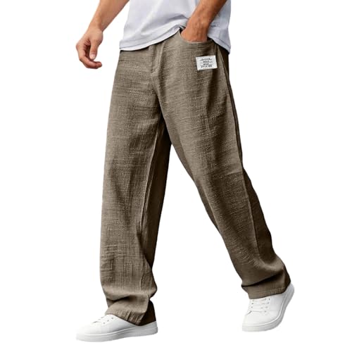 Zanisouta Pantalones cargo para hombre, elásticos, funcionales, de verano, trekking, holgados, transpirables, largos, para exteriores, con bolsillos, pantalones de tiempo libre, para bicicleta