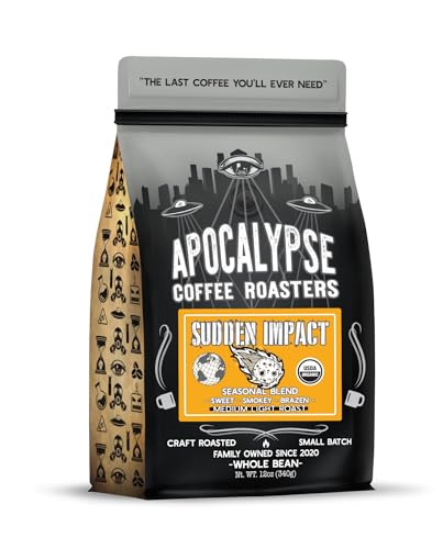 Apocalypse Coffee Roasters - Café en grano orgánico medio ligero 12oz
