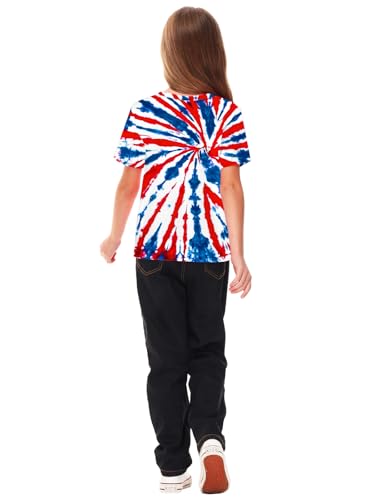 Image of Deerose Kids Striped Shirts Short Sleeve Boy Girls July 4th Patriotic Tee Top 3-14 Years