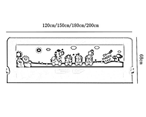 Barrera de cama para niños pequeños y protector anticaída de 200cm 8